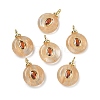 Watermelon Stone Glass Pendants KK-C251-01E-02-1