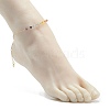 Chakra Theme Natural Mixed Gemstone Link Anklets AJEW-AN00520-4