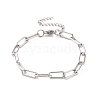 Tarnish Resistant 304 Stainless Steel Paperclip Chain Bracelet for Men Women BJEW-E031-03P-03-1