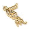 Valentine's Day Rack Plating Brass Micro Pave Clear Cubic Zirconia Pendants KK-C047-13G-2