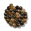Faceted Natural Banded Agate Beads Strands G-F447-12mm-O02-3