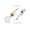 Natural Mixed Stone Bees Dangle Earrings EJEW-JE06151-4