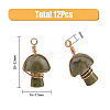 12Pcs 6 Styles Natural & Synthetic Mixed Stone Copper Wire Wrapped Pendants FIND-FH0006-26-2