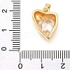 Brass Micro Pave Cubic Zirconia Pendants KK-S049-18G-3