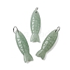 Natural Green Aventurine Carved Pendants G-G314-01P-03-1