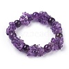 Natural Amethyst Stretch Bracelets BJEW-JB03746-04-1