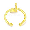 Rack Plating Brass Open Cuff Rings for Women RJEW-F162-01G-L-3