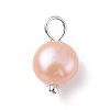 Natural Cultured Freshwater Pearl Charms X-PALLOY-JF01099-02-2