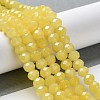 Baking Painted Imitation Jade Glass Bead Strands DGLA-A034-J8MM-A-2