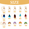 DIY Rainbow Tassel Keychain Making Kit DIY-TA0004-96-3