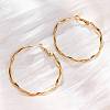 304 Stainless Steel Hoop Earrings EJEW-S250-01B-G-2