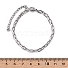 Non-Tarnish 304 Stainless Steel Cable Chain Bracelet for Men Women BJEW-E031-05C-P-5