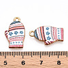 Winter Theme Alloy Printed Pendants PALLOY-D581-01G-3