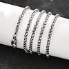 Tarnish Resistant 304 Stainless Steel Box Chain Necklaces X-NJEW-P244-01P-2