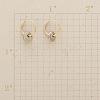 Two Tone Flat Round Alloy Hoop Earrings FS-WG41E3F-01-2