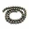 Natural Pyrite Beads Strands G-S265-03-4mm-3