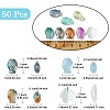 50Pcs 25 Styles Handmade Electroplate Glass Beads EGLA-YW0003-15-2