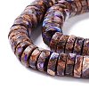 Assembled Synthetic Bronzite and Imperial Jasper Beads Strands G-I318-03B-3