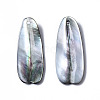 Natural Black Lip Shell Pendants SHEL-N026-160C-2