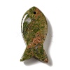 Natural Unakite Pendants G-G932-B02-3