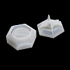 Hexagon Shape Candle Jar Molds DIY-K073-03-5