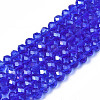 Electroplate Glass Beads Strands EGLA-A034-T3mm-B27-4