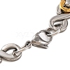 304 Stainless Steel Byzantine Chain Bracelets BJEW-B078-130GP-3