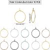 Unicraftale PVD Vacuum Plating 316L Stainless Steel Hoop Earring Findings STAS-UN0012-62-5