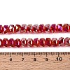 Electroplate Transparent Glass Beads Strands EGLA-N022-04A-D12-4