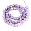 Anti-Tarnish Electroplate Glass Beads Strands EGLA-T021-8mm-15-08-2