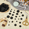 4 Styles Alloy & Brass Buttons BUTT-PH0001-33B-4