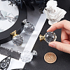 SUPERFINDINGS 4Pcs 2 Style Quartz Crystal Drawer Knobs FIND-FH0002-85-3