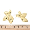 Brass Leaf Stud Earrings EJEW-R016-21G-3