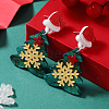 Mini Christmas Tree with Snowflake Acrylic Stud Earrings ZB7219-1