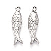 304 Stainless Steel Fish Pendants STAS-T069-14P-1