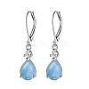 Brass Cubic Zirconia Dangle Earrings FS-WG32116-07-1