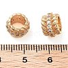 Brass Micro Pave Clear Cubic Zirconia Beads KK-U028-28G-3