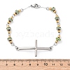 201 Stainless Steel Link Chain Bracelets BJEW-A032-01GP-01-3
