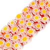 Handmade Millefiori Glass Beads Strands LAMP-N024-26-1