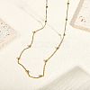 304 Stainless Steel Satellite Chain Necklaces for Women NJEW-SW00052-3