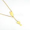 Simple and Stylish Stainless Steel Lariat Necklaces WC5409-11-1