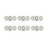 Alloy Interlocking Clasps ALRI-WH0005-07P-1