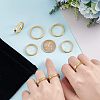 Unicraftale 16pcs 8 Size 201 Stainless Steel Grooved Finger Ring for Women RJEW-UN0002-38G-2