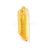 Electroplated Natural Quartz Pendants G-P315-B01-09G-1