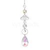 Glass & 201 Stainless Steel Pendant Decorations HJEW-JM01897-1