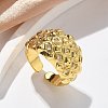 Brass Micro Pave Clear Cubic Zirconia Cuff Rings for Women RJEW-U041-10G-1