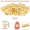 Beebeecraft 100Pcs Brass Beads KK-BBC0012-14A-2