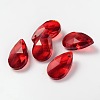 Faceted Teardrop Glass Pendants X-GLAA-O008-A08-1