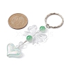 Acrylic Heart with Bowknot Keychains KEYC-JKC00612-3