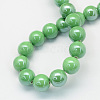 Pearlized Handmade Porcelain Round Beads X-PORC-S489-8mm-09-2